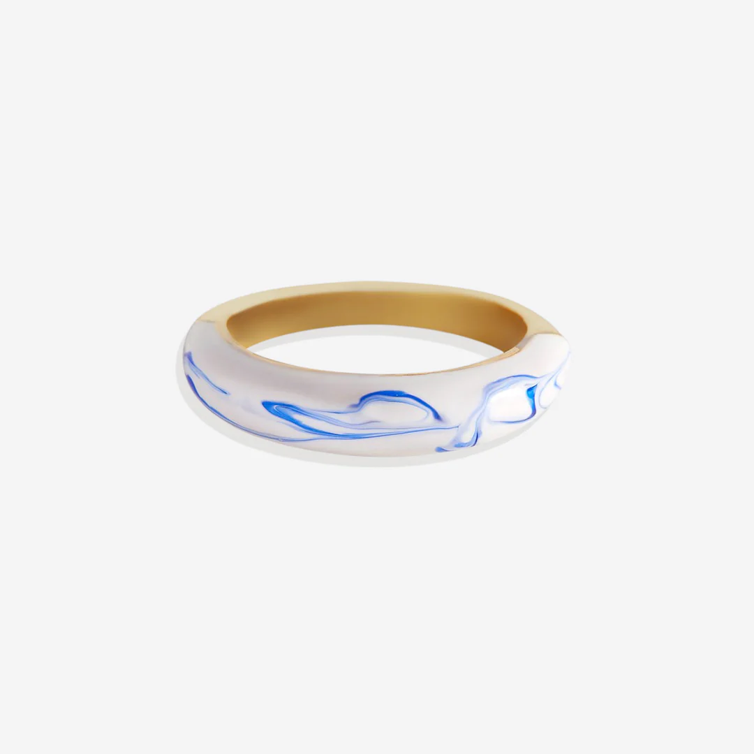 Blue Porcelain Dome Ring - Image 8