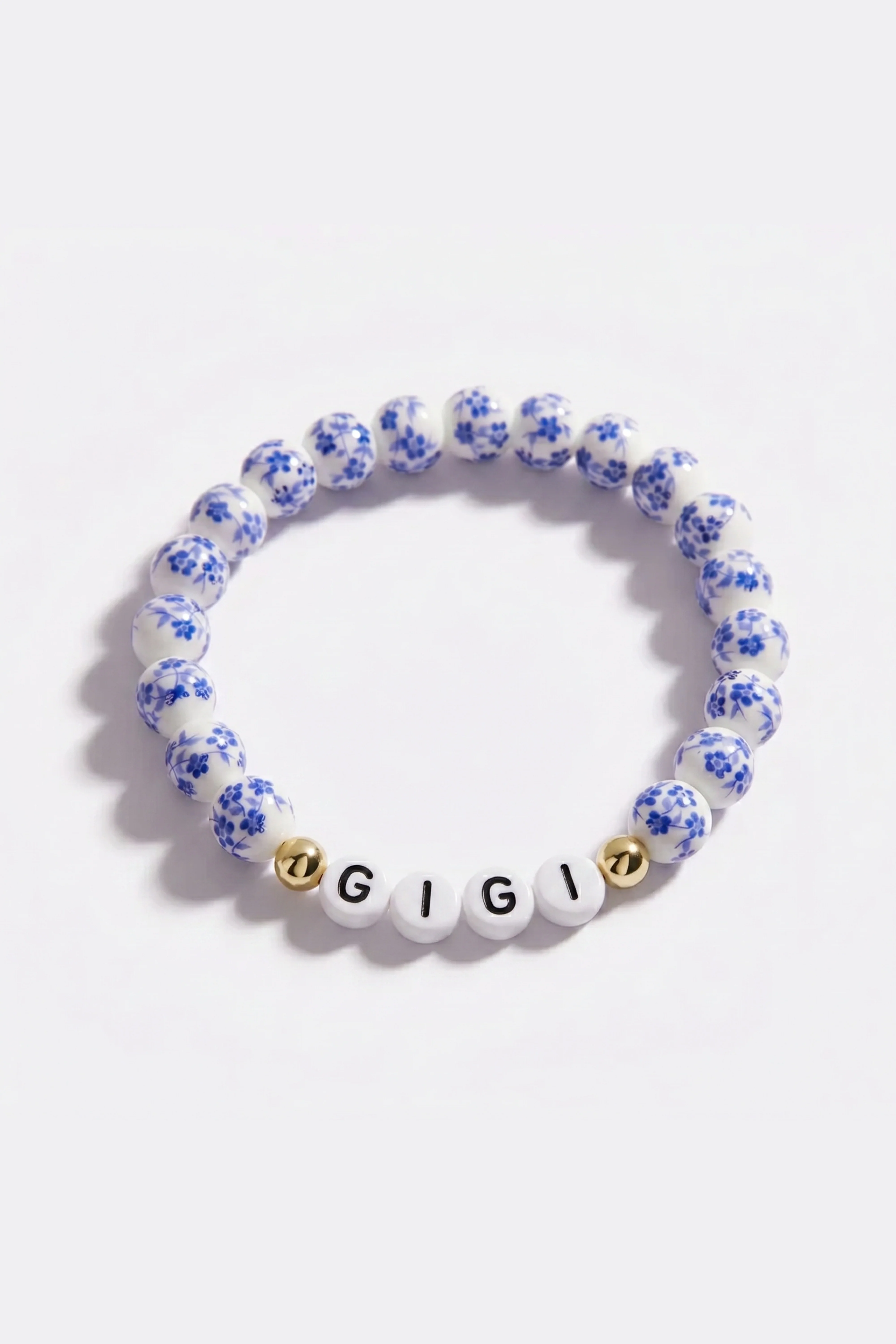 Blue Porcelain Floral Beaded Bracelet for Mom & Grandma - Image 20