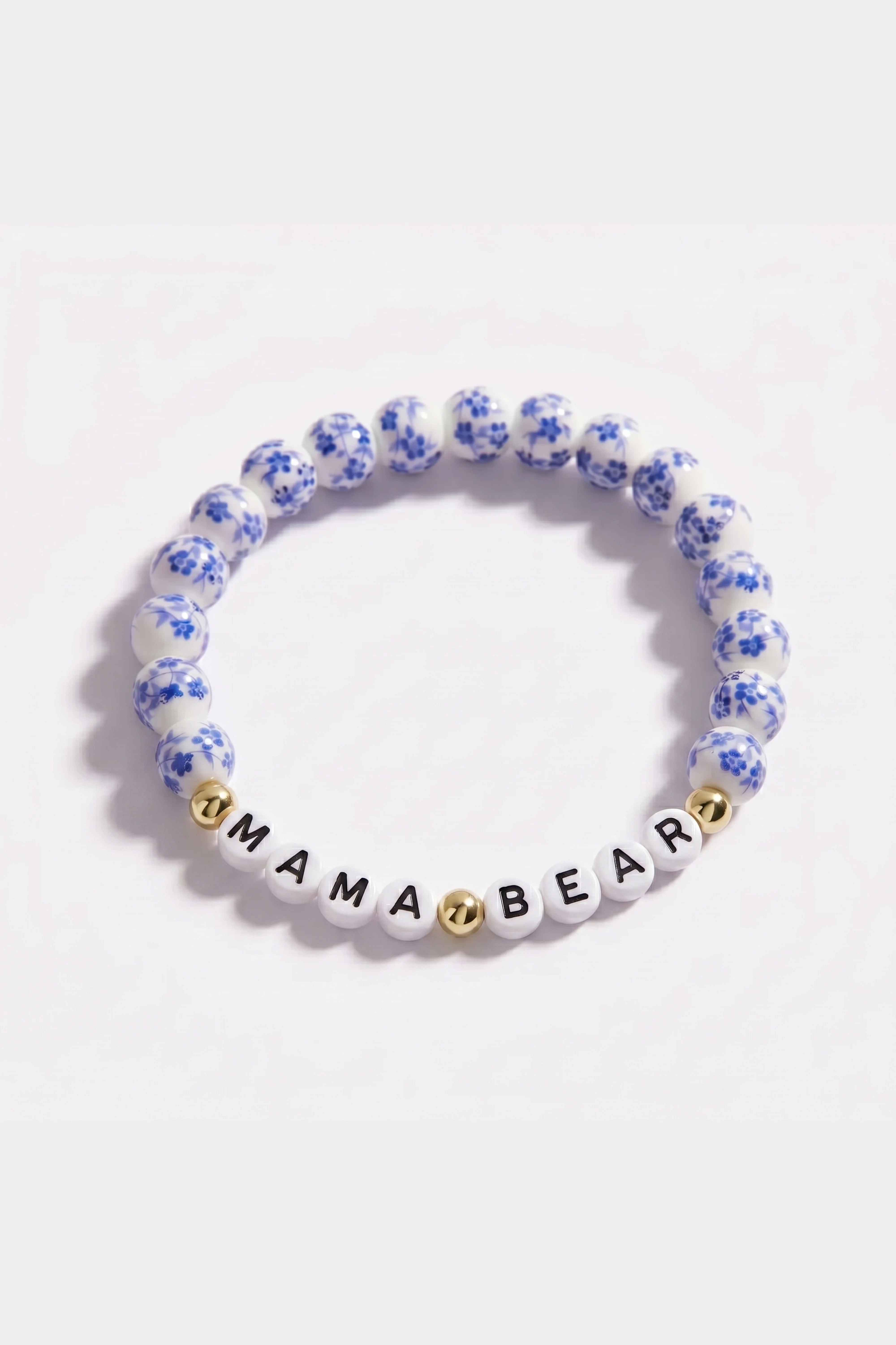 Blue Porcelain Floral Beaded Bracelet for Mom & Grandma - Image 23