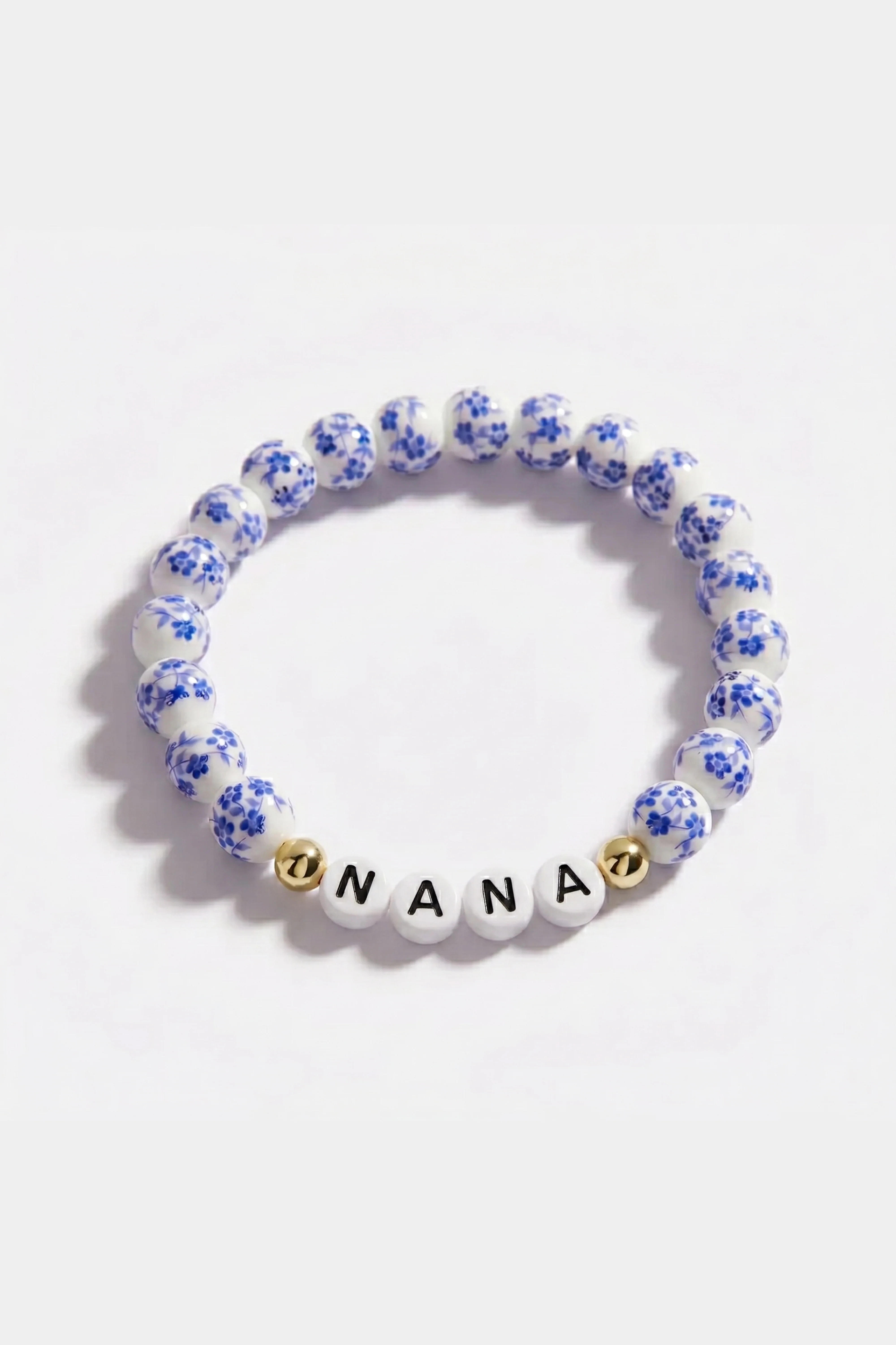 Blue Porcelain Floral Beaded Bracelet for Mom & Grandma - Image 24