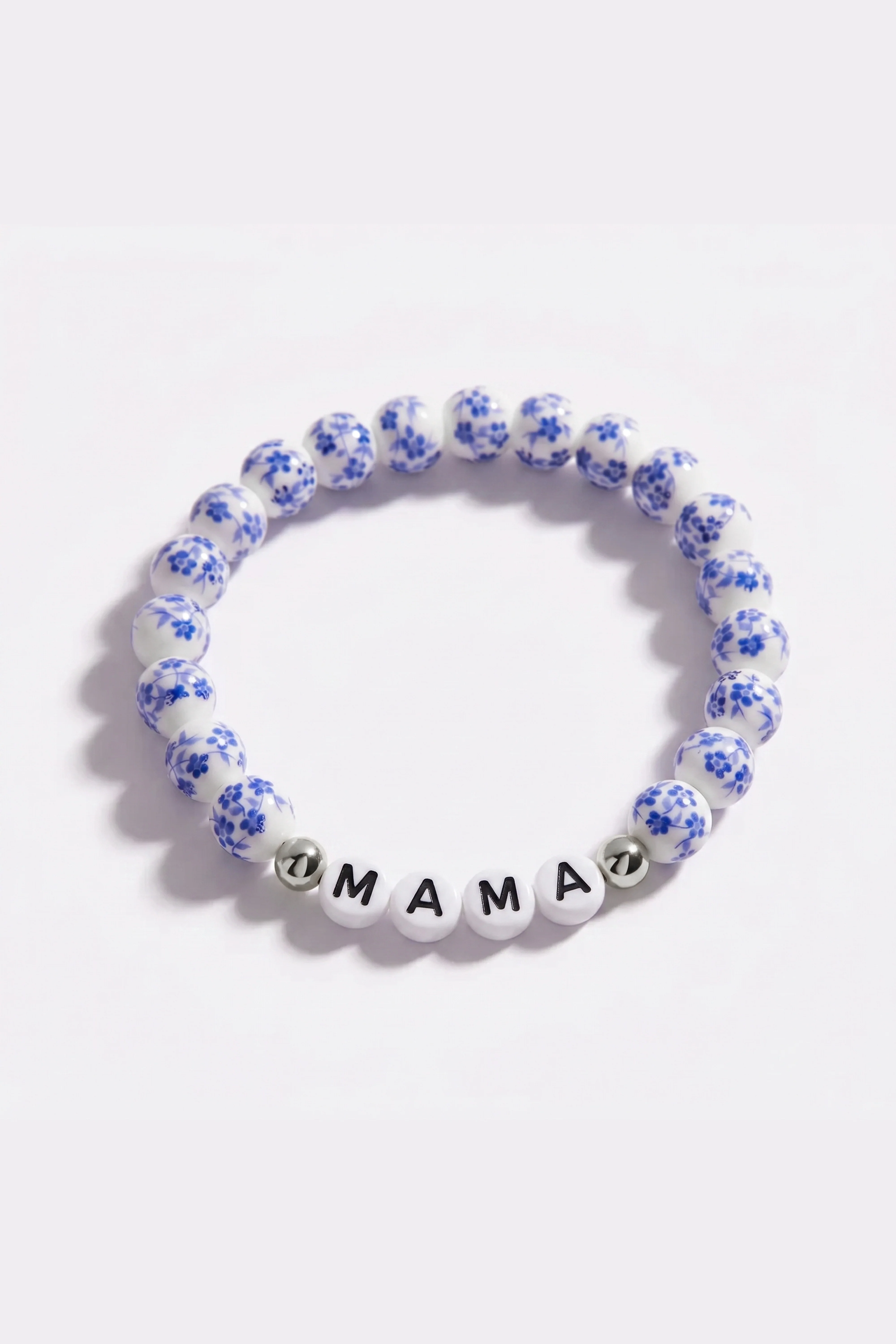 Blue Porcelain Floral Beaded Bracelet for Mom & Grandma - Image 28