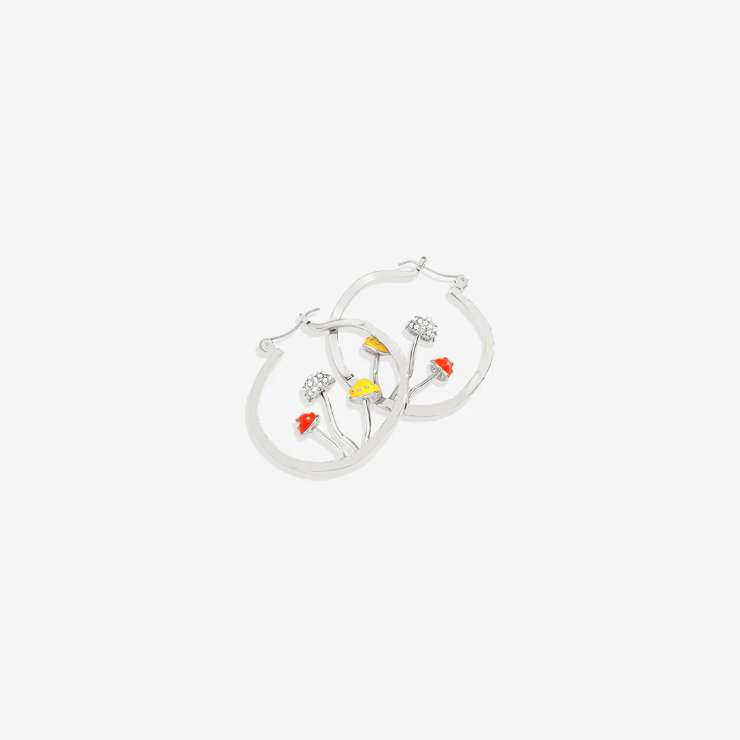 Boho Mushroom Hoop Earrings - Image 16