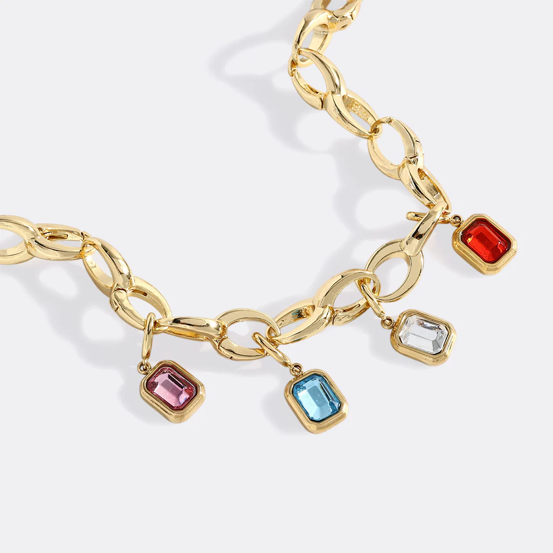 Bold Cable Link Charm Bracelet - Image 5