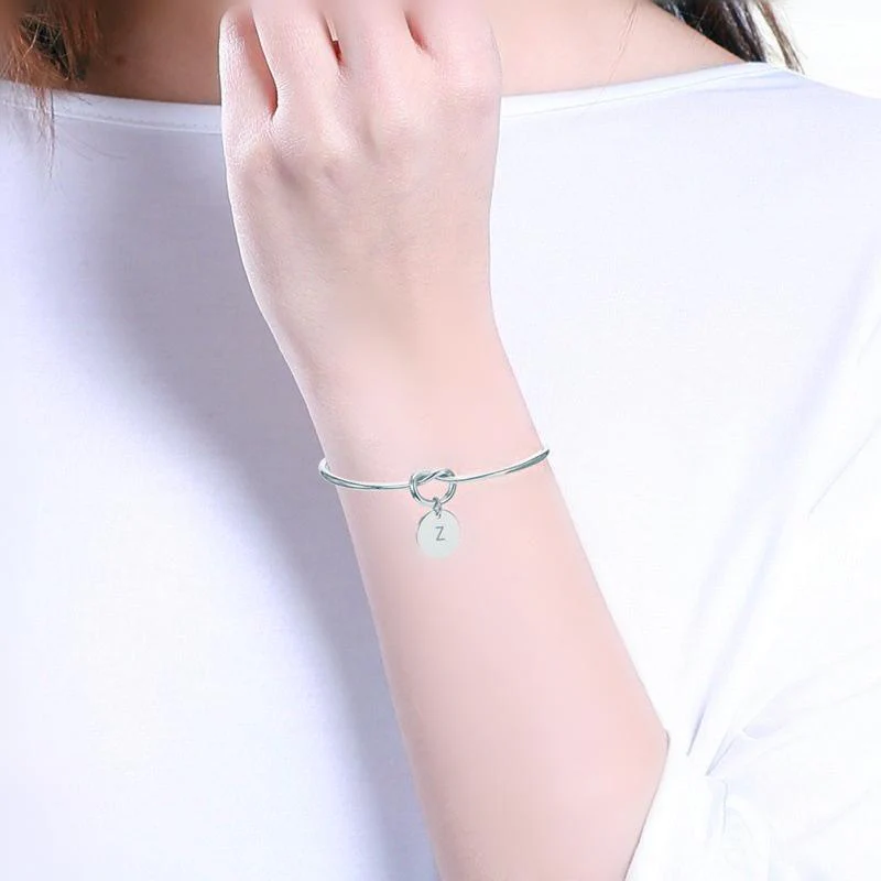 Personalized Tie the Knot Bracelet • Bridesmaid Gift Bracelet - Image 10