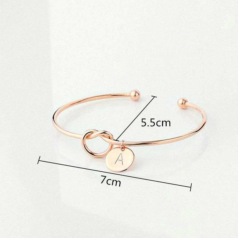 Personalized Tie the Knot Bracelet • Bridesmaid Gift Bracelet - Image 11