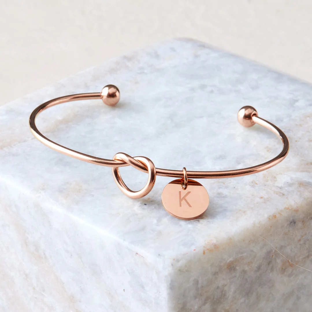 Personalized Tie the Knot Bracelet • Bridesmaid Gift Bracelet - Image 18