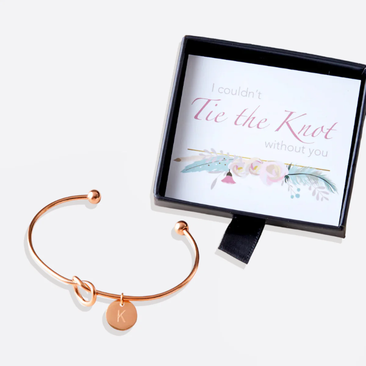 Personalized Tie the Knot Bracelet • Bridesmaid Gift Bracelet - Image 29