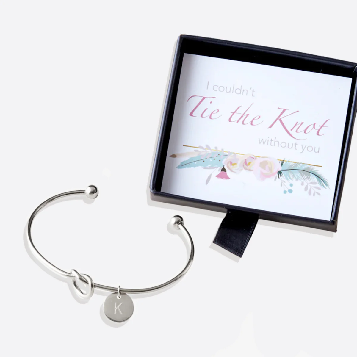 Personalized Tie the Knot Bracelet • Bridesmaid Gift Bracelet - Image 32