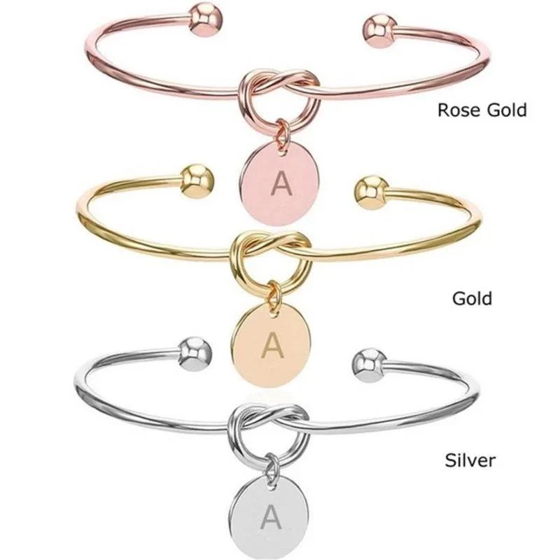 Personalized Tie the Knot Bracelet • Bridesmaid Gift Bracelet - Image 7
