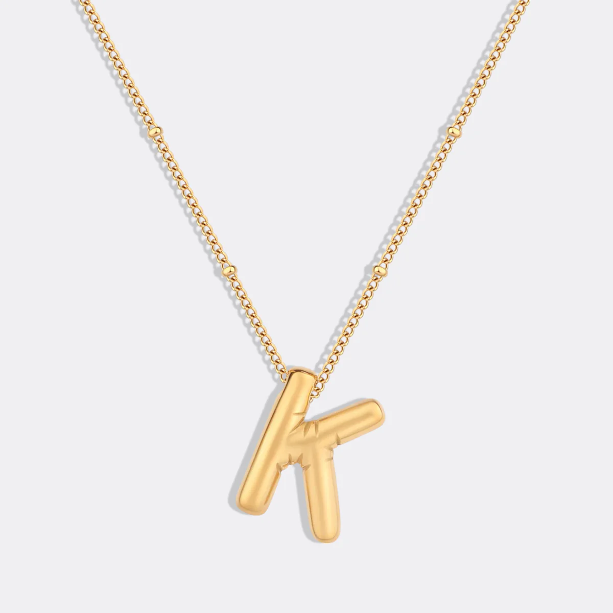 Balloon Initial Necklace with Satellite Chain - Image 18