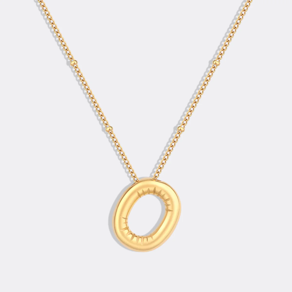 Balloon Initial Necklace with Satellite Chain - Image 22