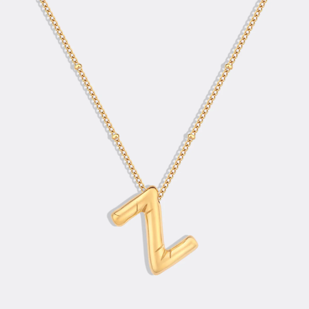 Balloon Initial Necklace with Satellite Chain - Image 33