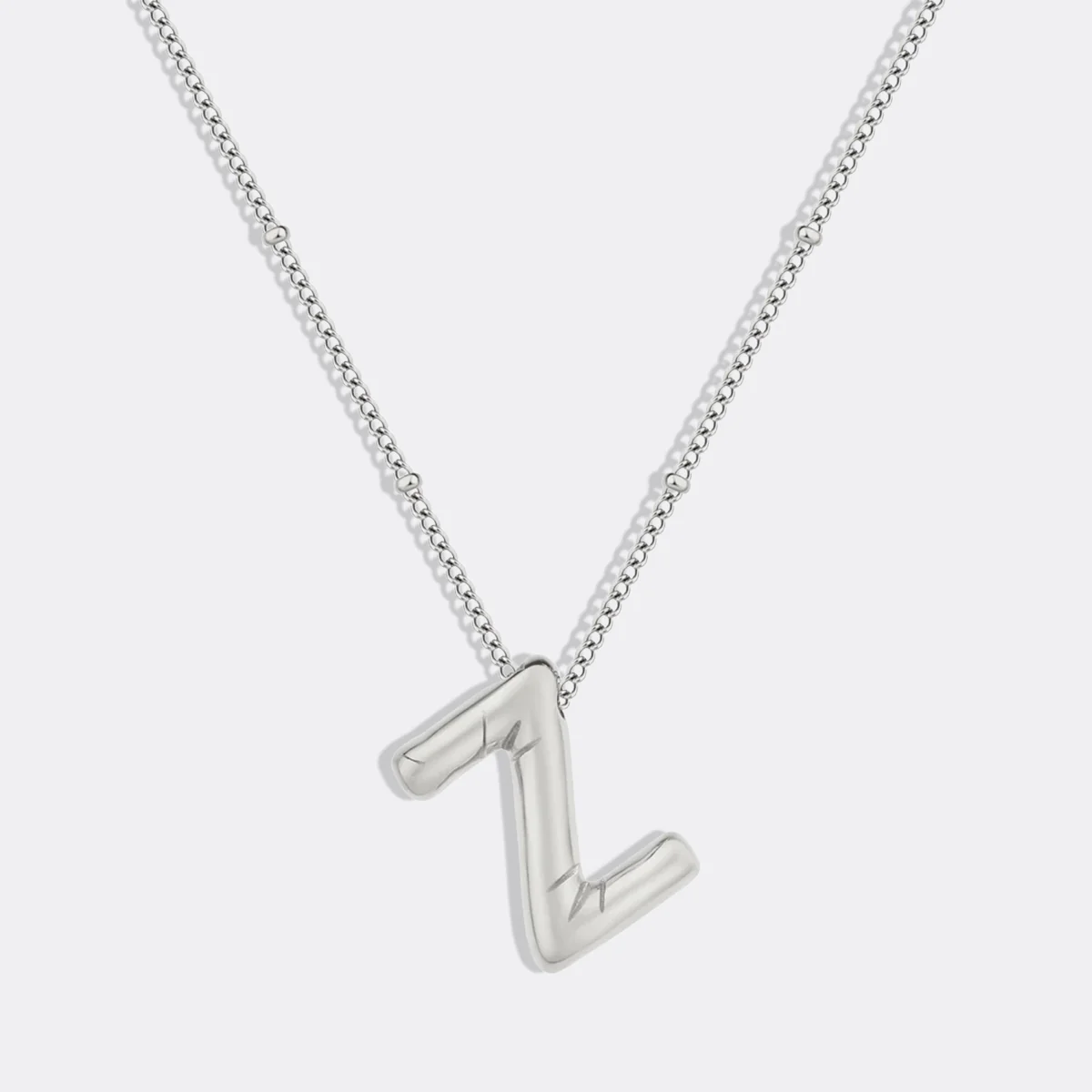 Balloon Initial Necklace with Satellite Chain - Image 35