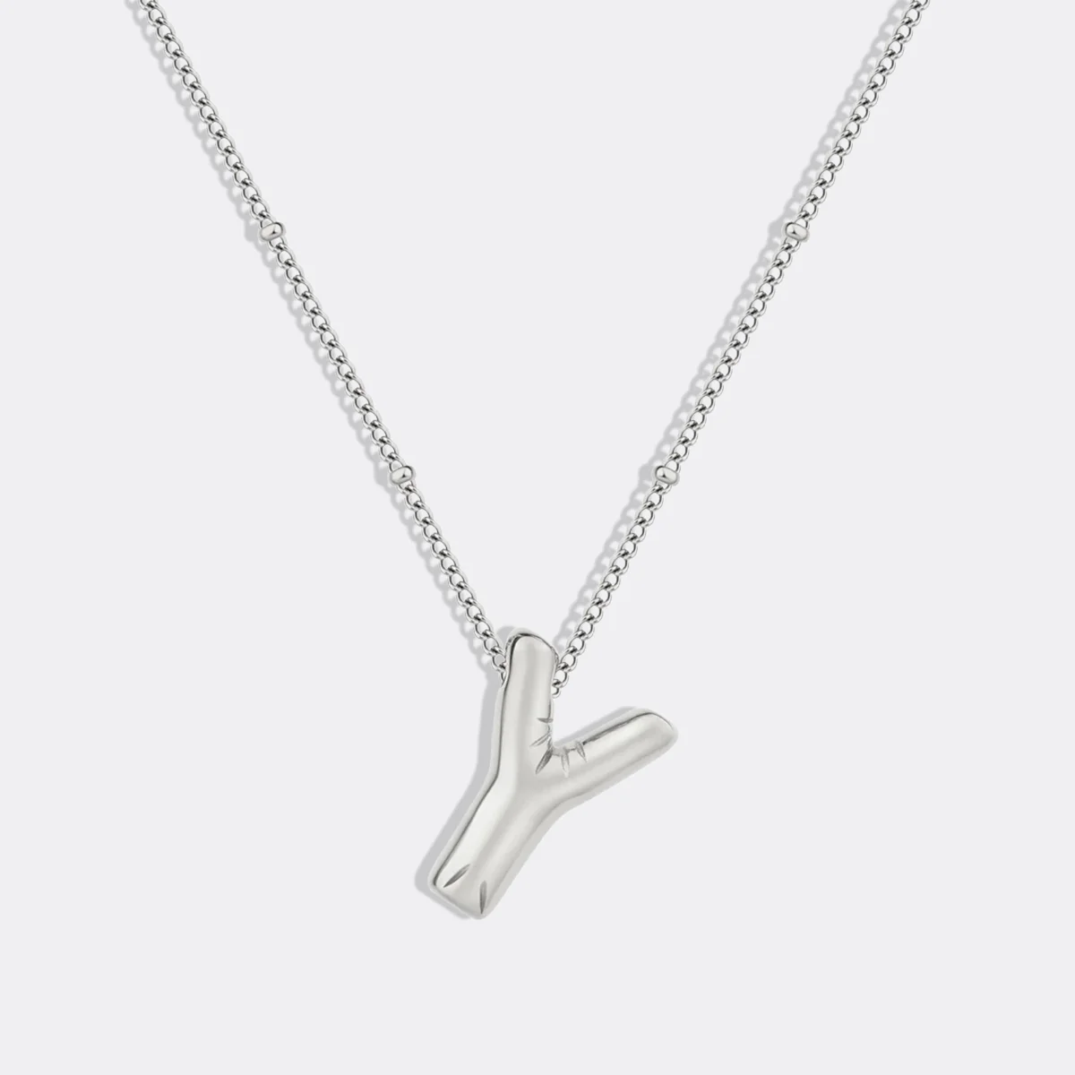 Balloon Initial Necklace with Satellite Chain - Image 36