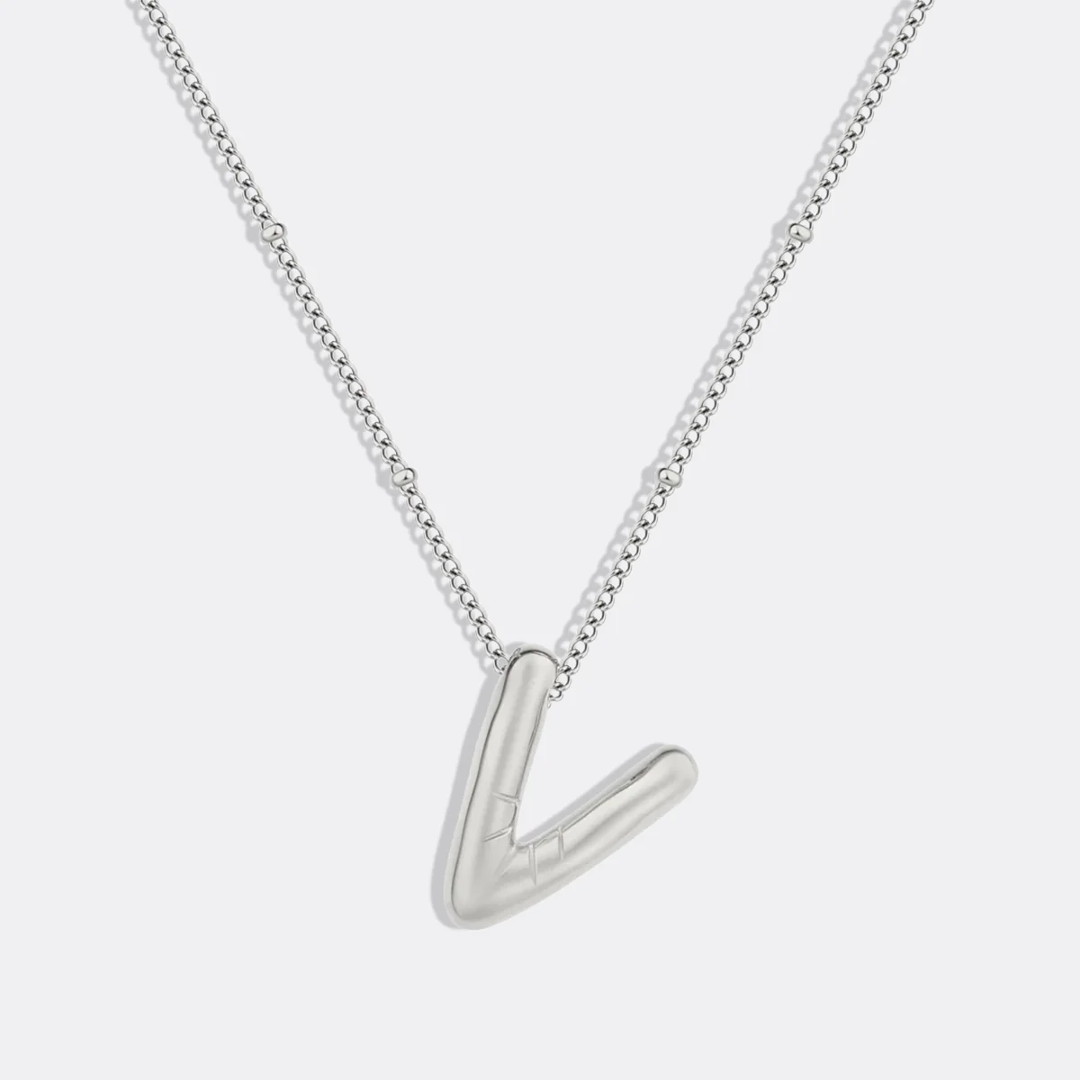 Balloon Initial Necklace with Satellite Chain - Image 39