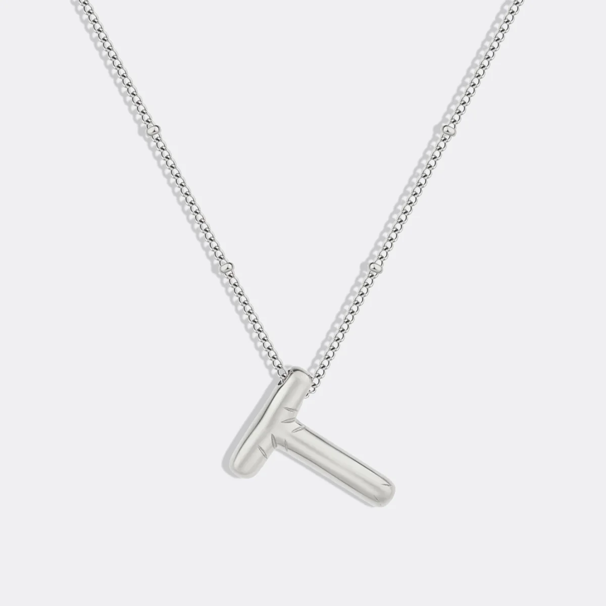 Balloon Initial Necklace with Satellite Chain - Image 42