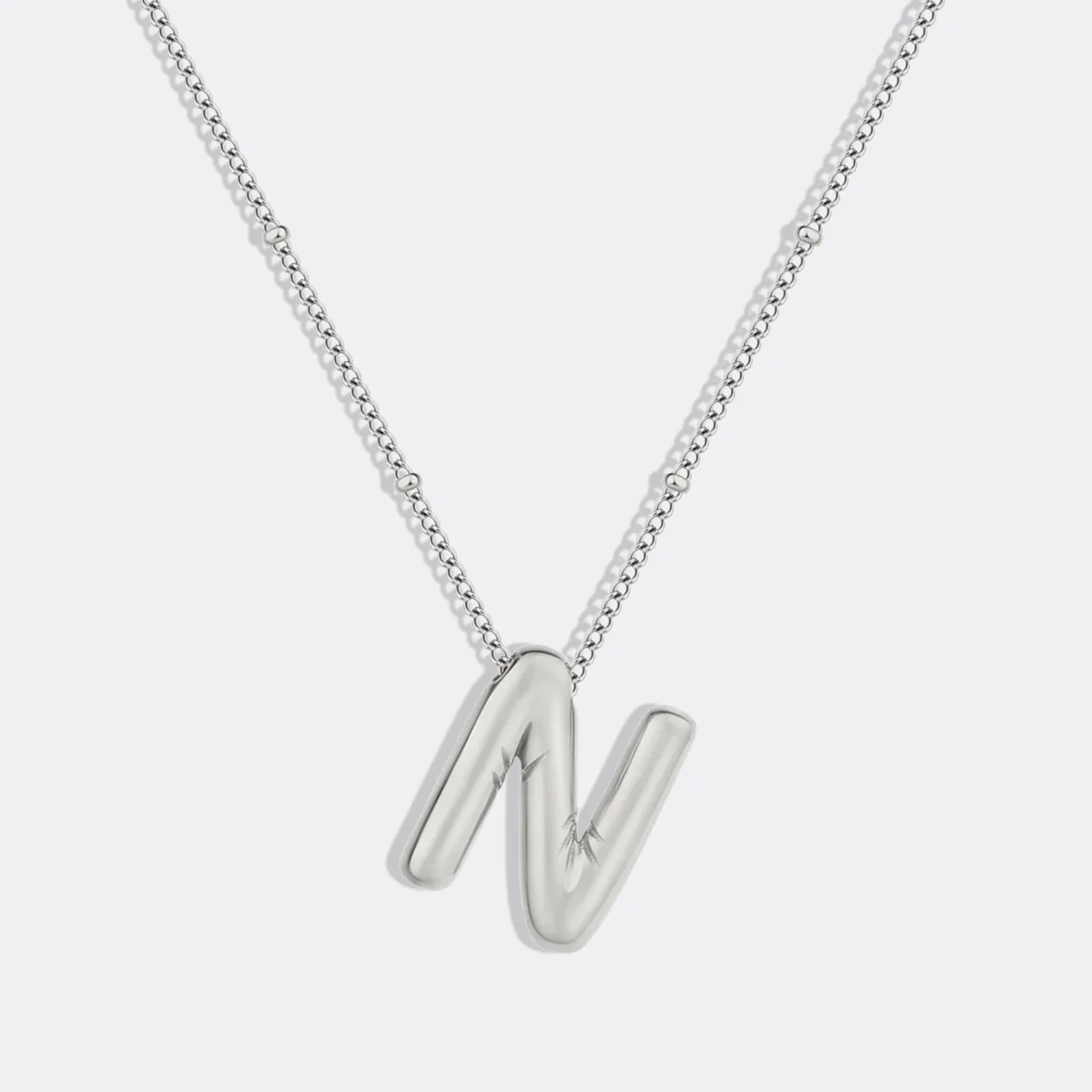 Balloon Initial Necklace with Satellite Chain - Image 47