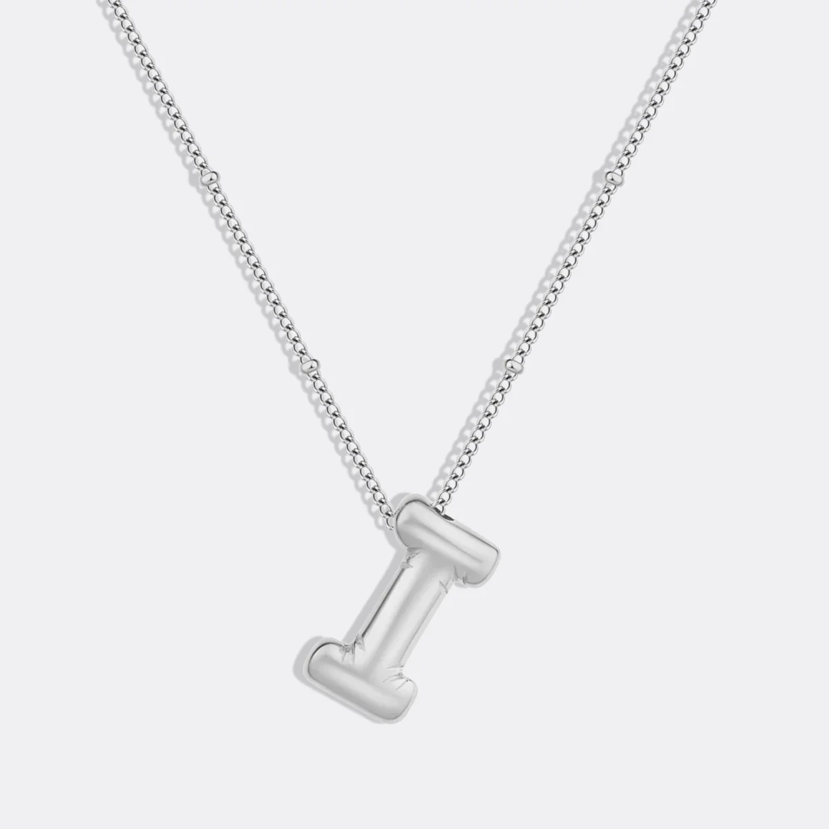 Balloon Initial Necklace with Satellite Chain - Image 52