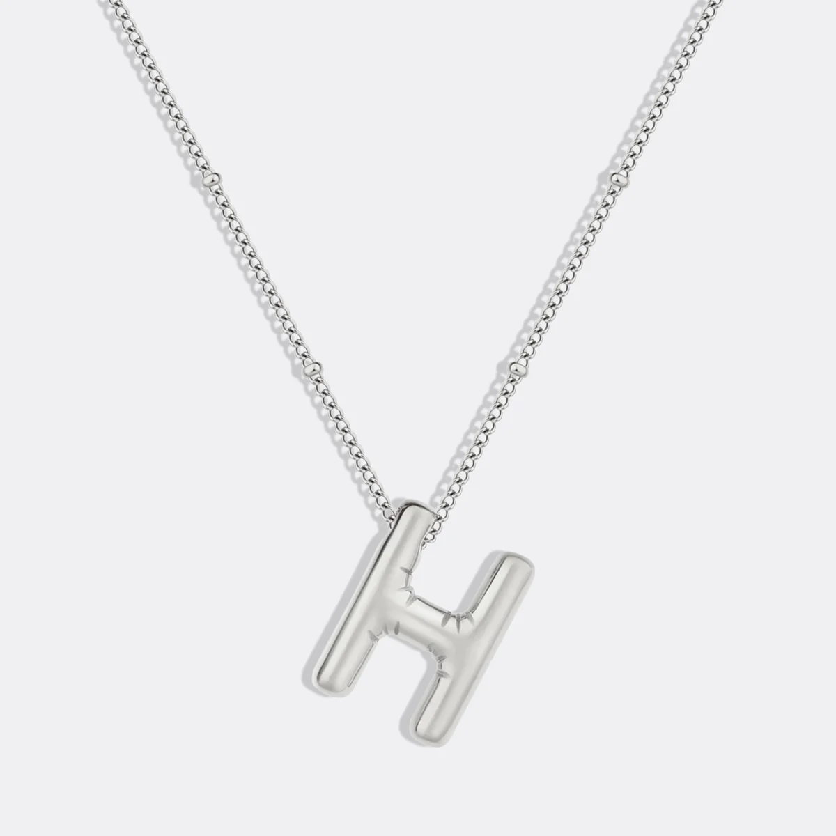 Balloon Initial Necklace with Satellite Chain - Image 53