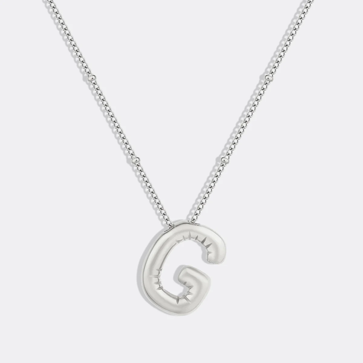Balloon Initial Necklace with Satellite Chain - Image 54