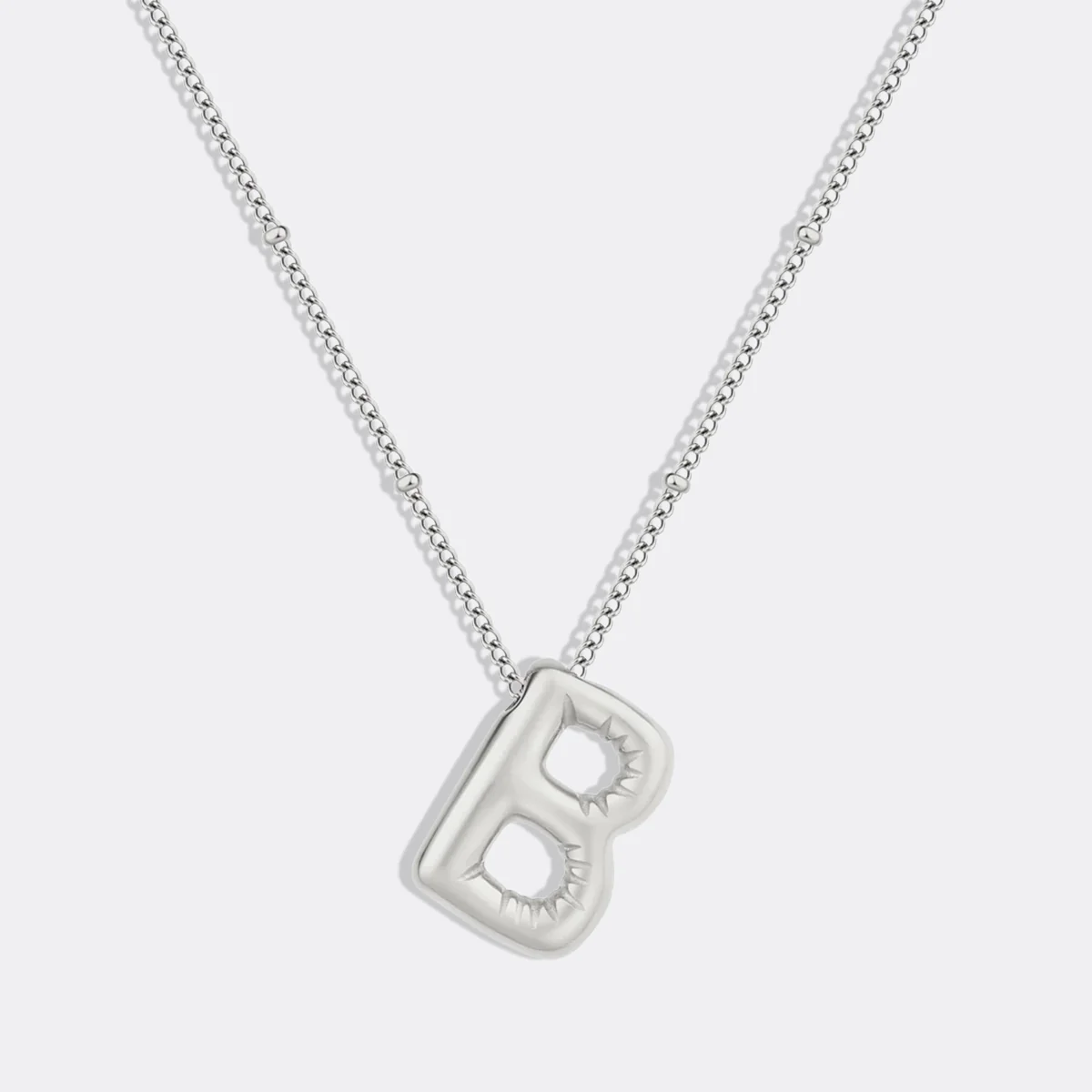 Balloon Initial Necklace with Satellite Chain - Image 59