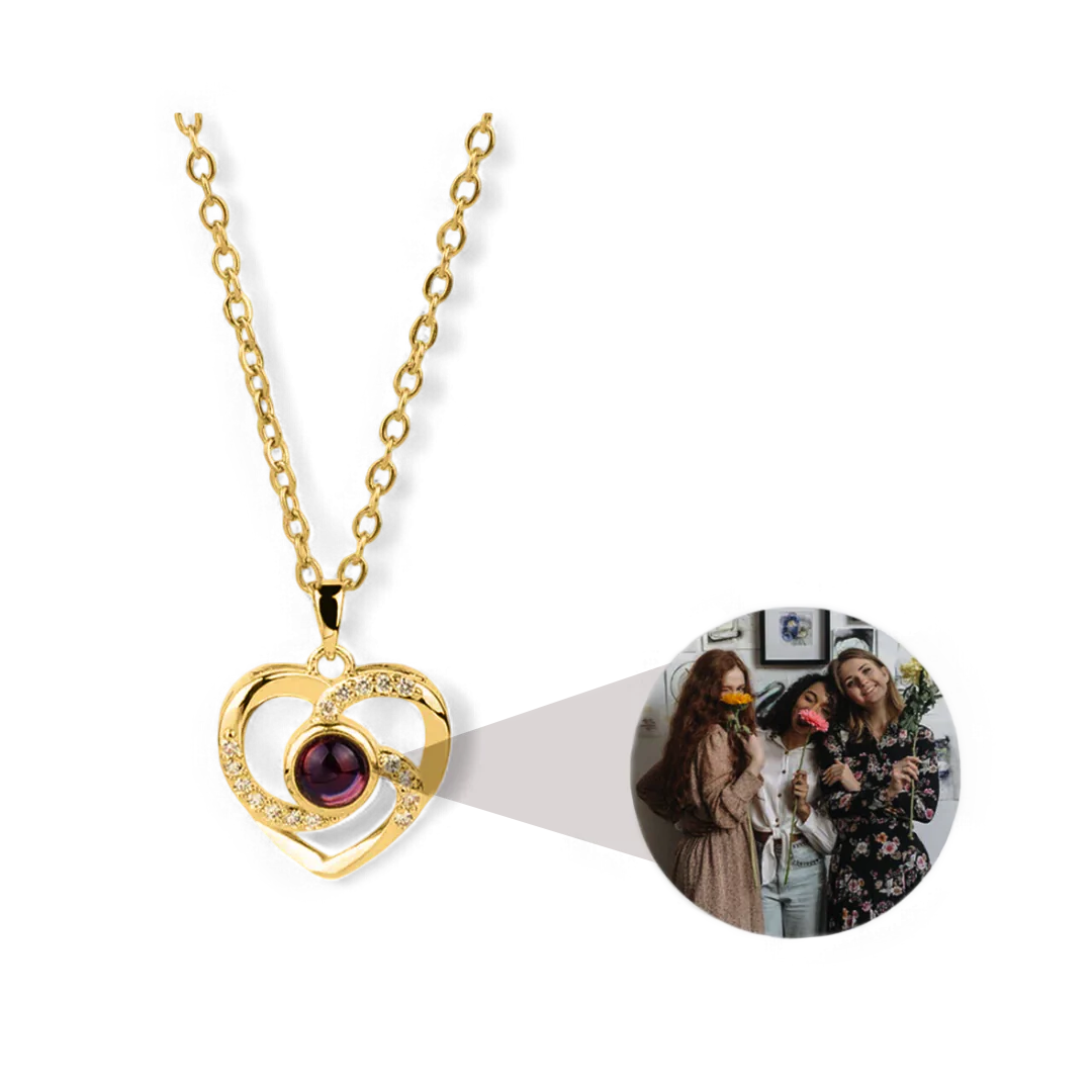 Center of My Heart Pave Photo Necklace - Image 5