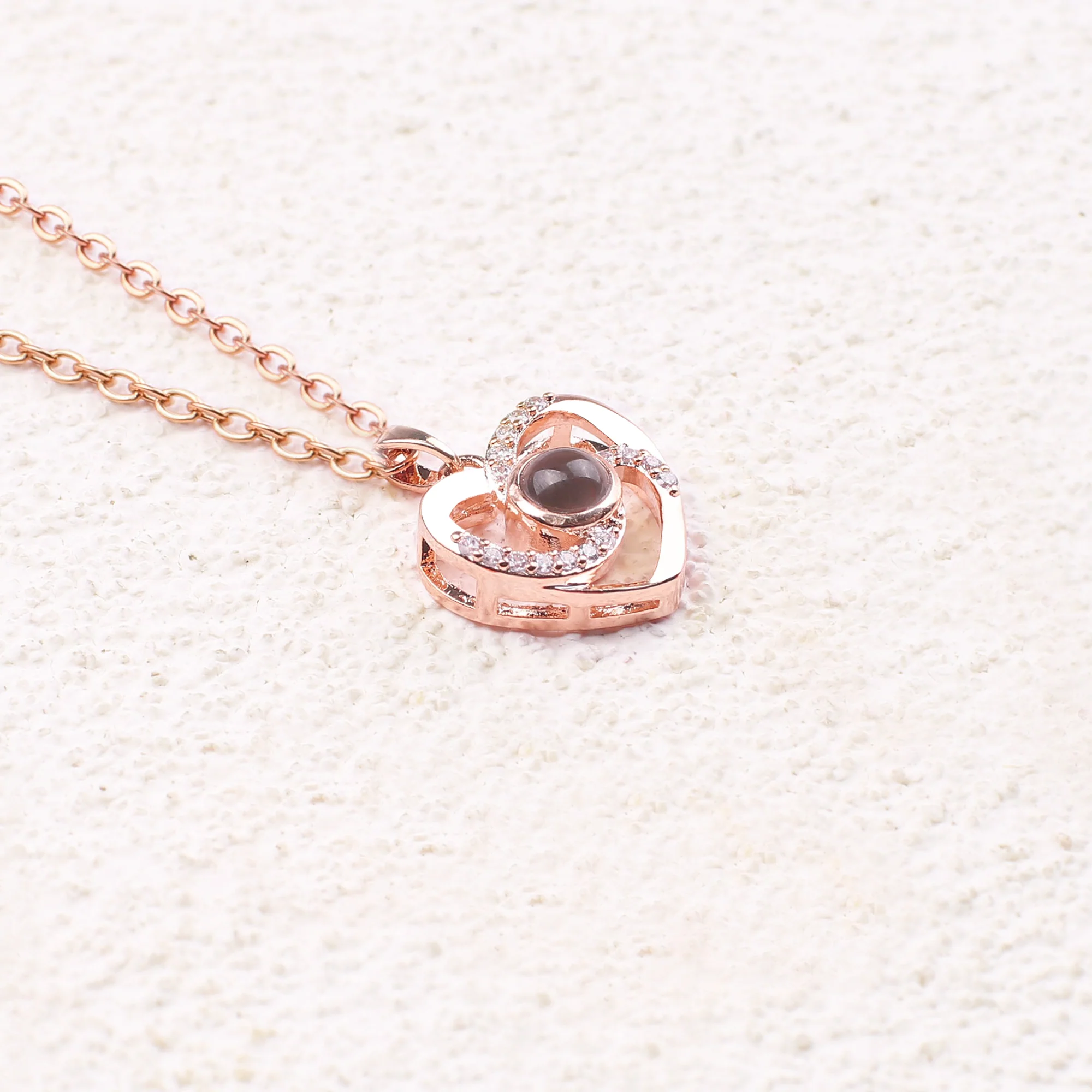Center of My Heart Pave Photo Necklace - Image 9