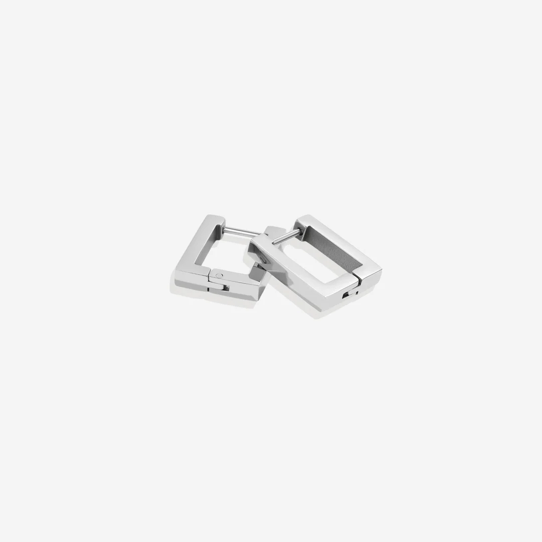 Chunky Square Huggie Earrings - Image 12