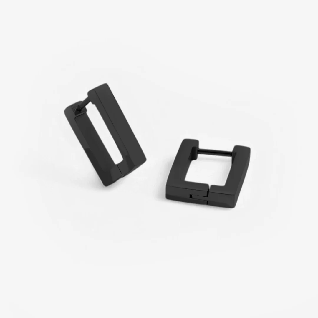 Chunky Square Huggie Earrings - Image 13