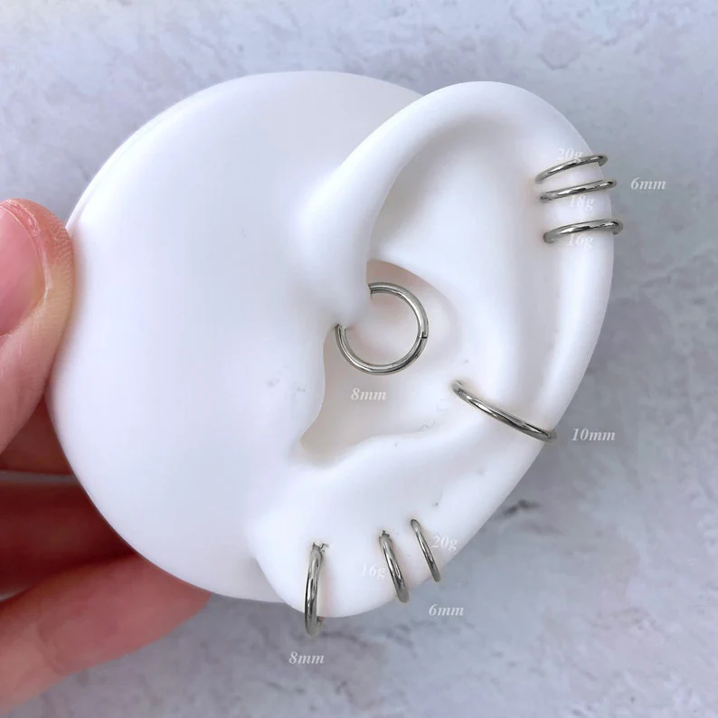 Classic Cartilage Hoop Earrings | 16g - Image 15