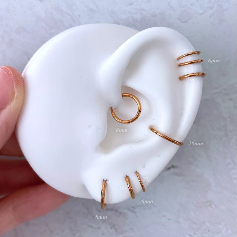 Classic Cartilage Hoop Earrings | 16g - Image 16