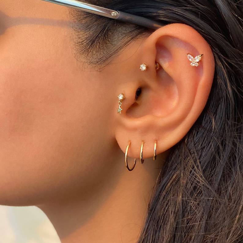 Classic Cartilage Hoop Earrings | 16g - Image 20