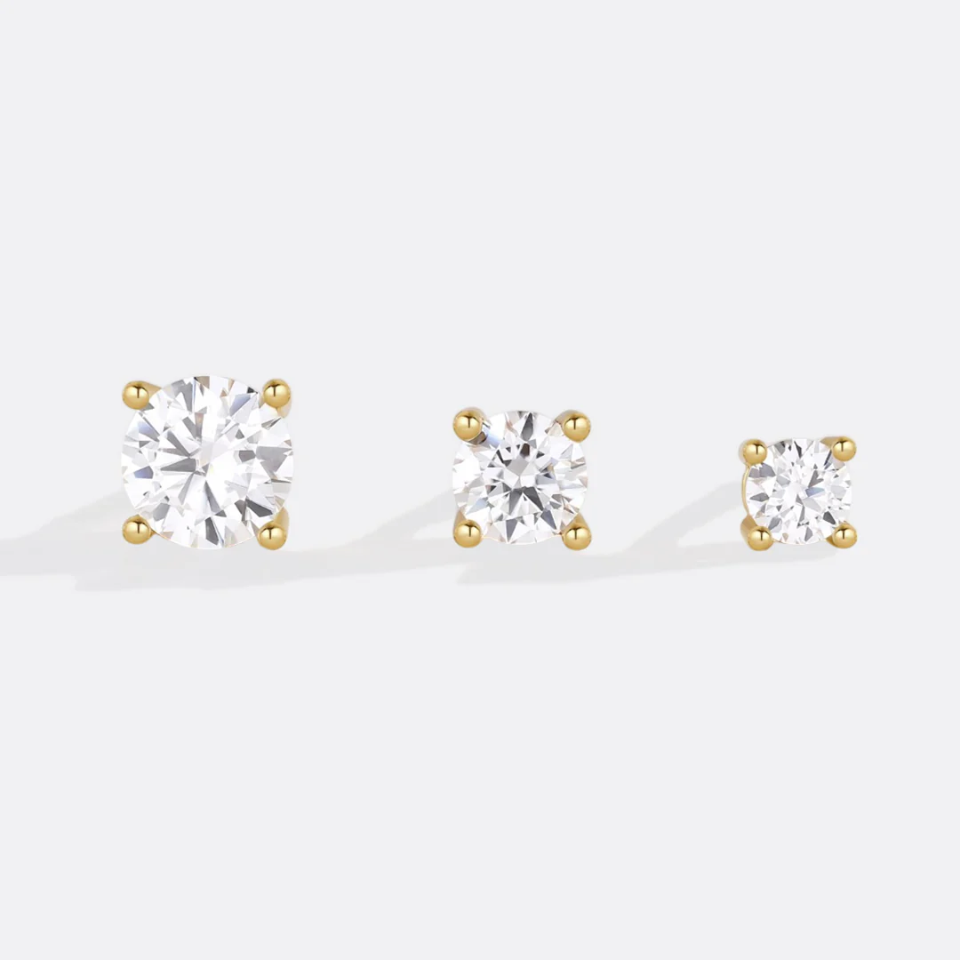 Classic Diamond Stud Earrings - Image 8