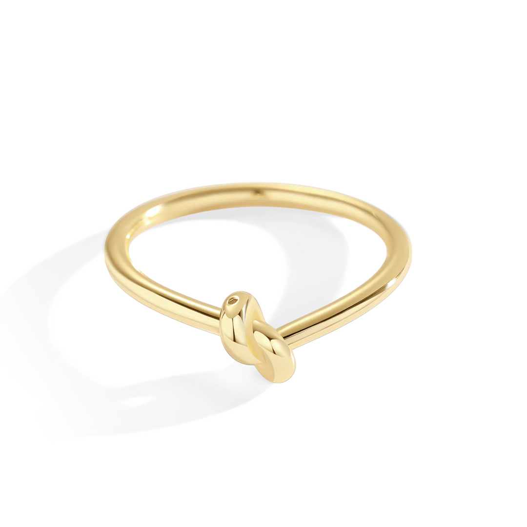 Classic Gold Knot Ring - Image 10