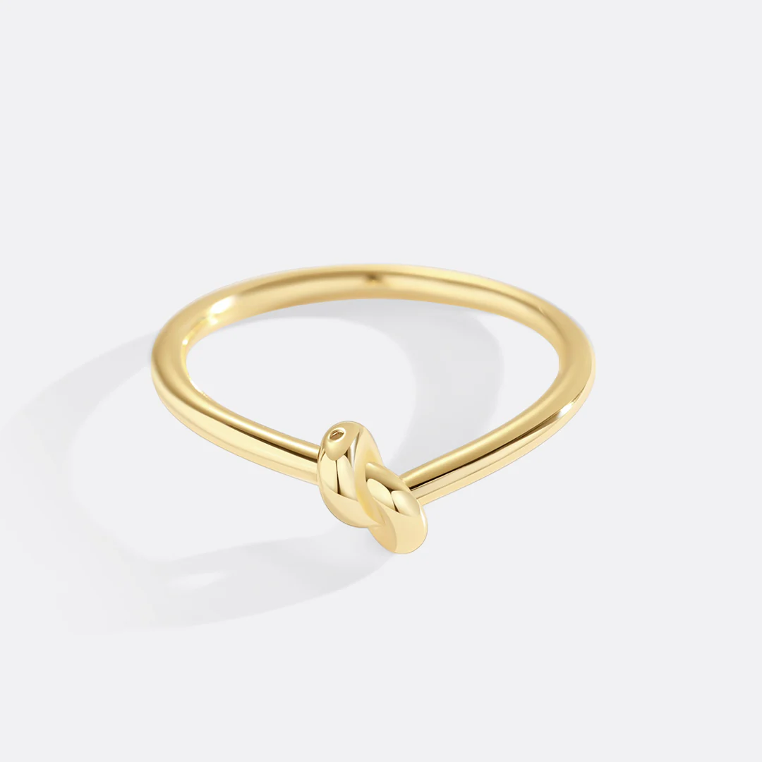 Classic Gold Knot Ring - Image 5