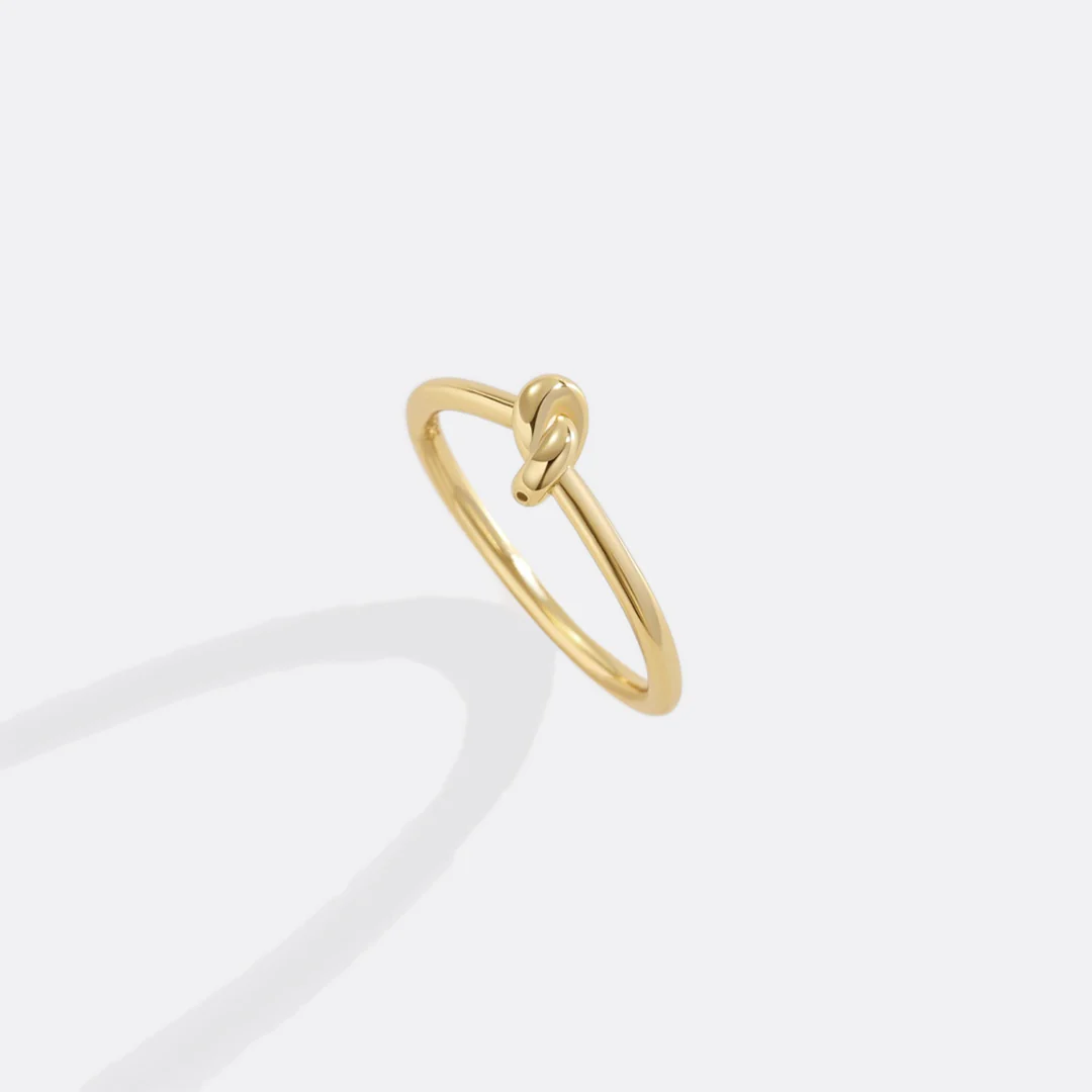 Classic Gold Knot Ring - Image 6