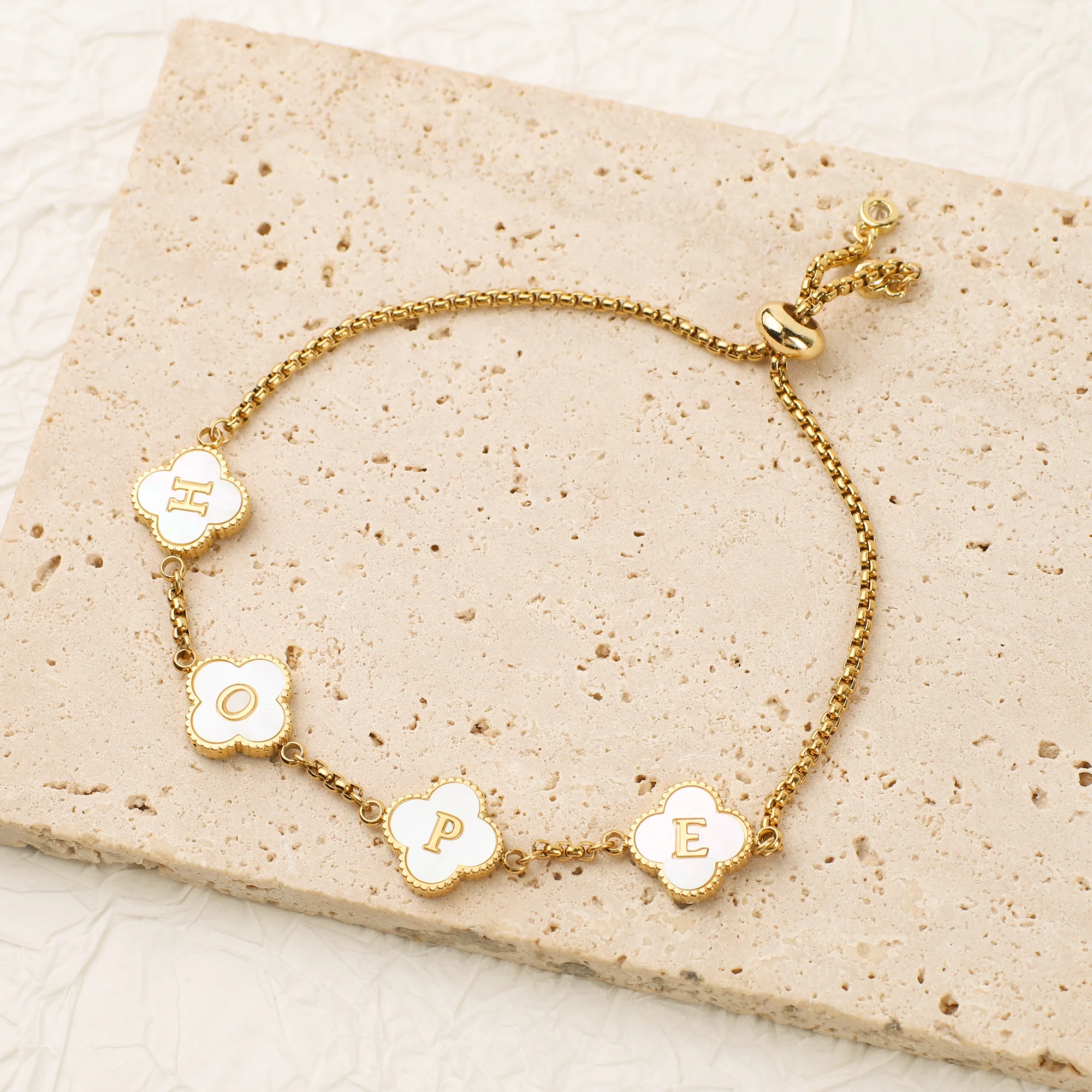 Clover Custom Name Bracelet - Image 9