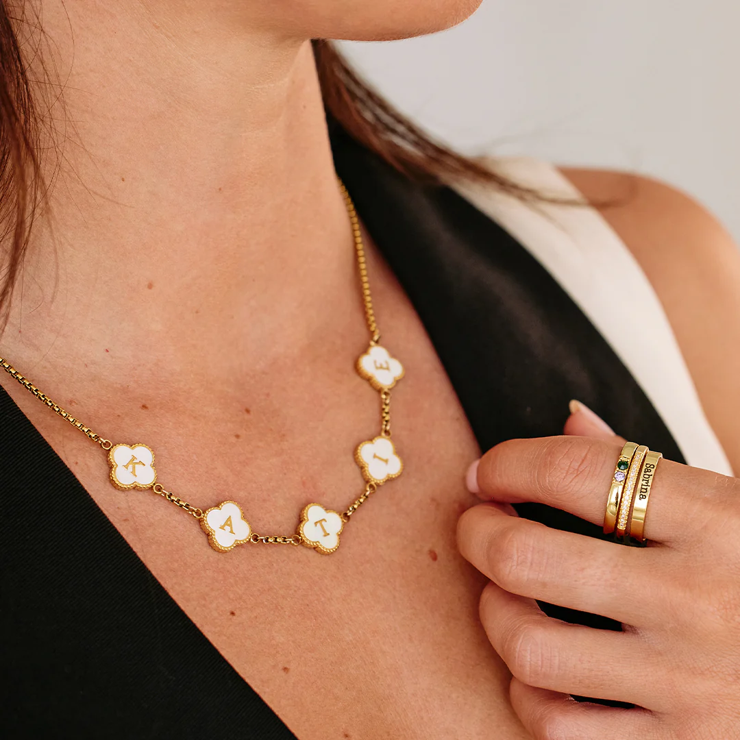 Clover Custom Name Necklace - Image 3