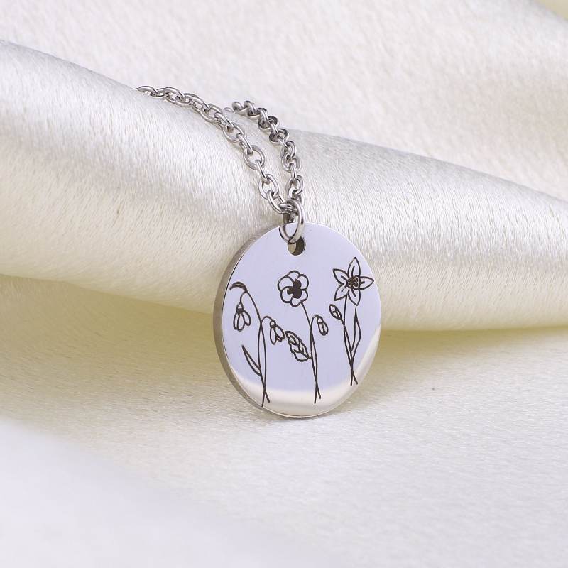 Birth Flower Bouquet Necklace - Image 13