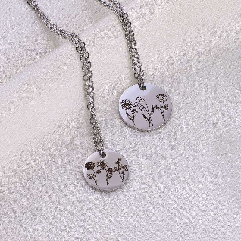 Birth Flower Bouquet Necklace - Image 14