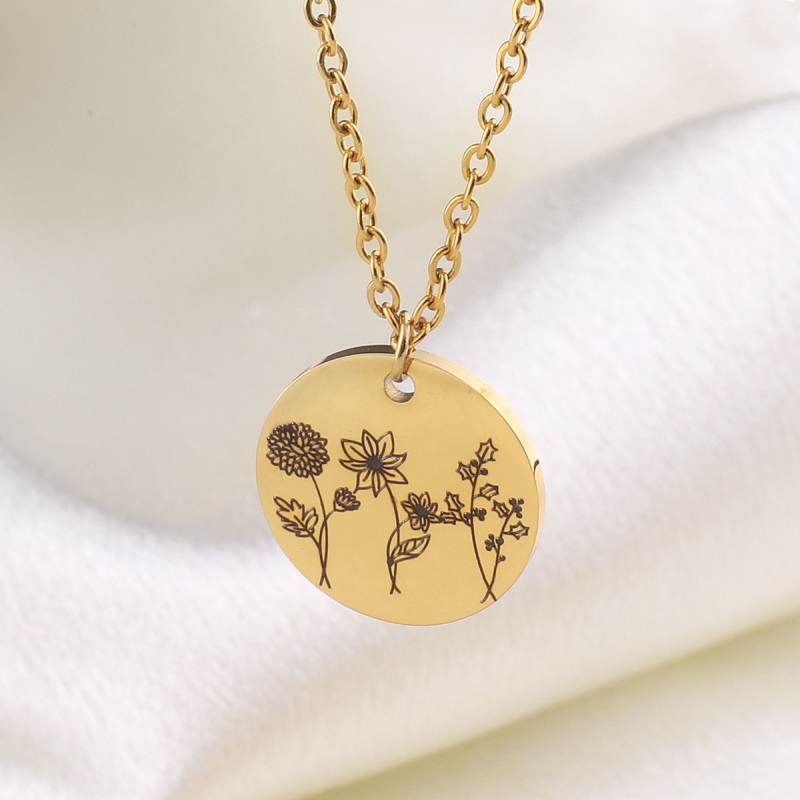 Birth Flower Bouquet Necklace - Image 16