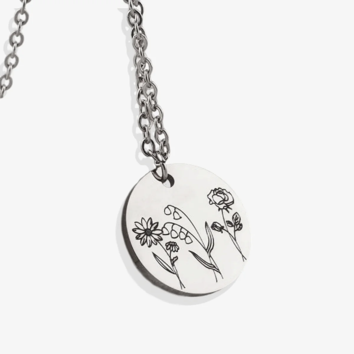 Birth Flower Bouquet Necklace - Image 19