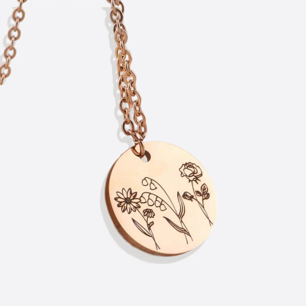 Birth Flower Bouquet Necklace - Image 20