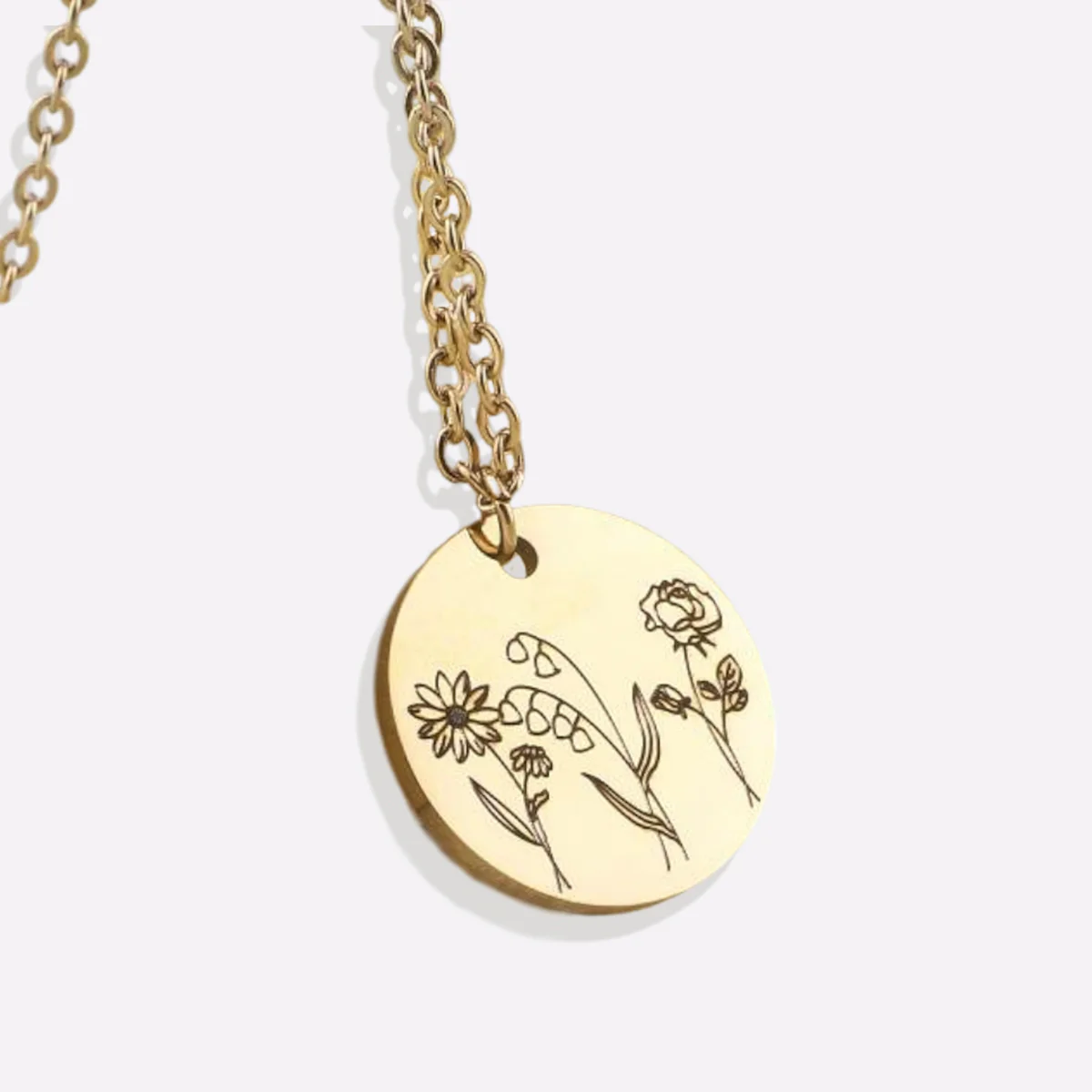 Birth Flower Bouquet Necklace - Image 21