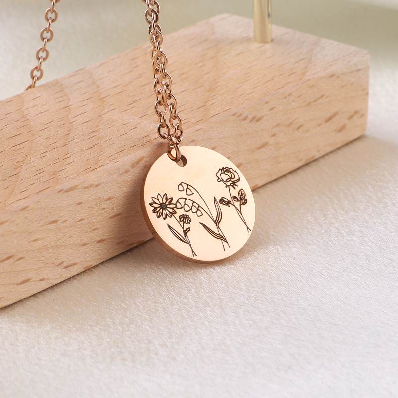 Birth Flower Bouquet Necklace - Image 8