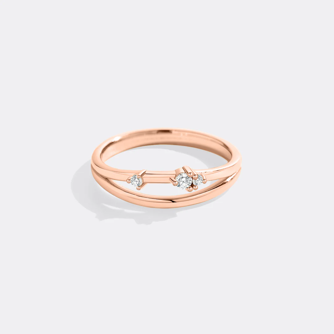 Crescent Moon Diamond Ring - Image 10