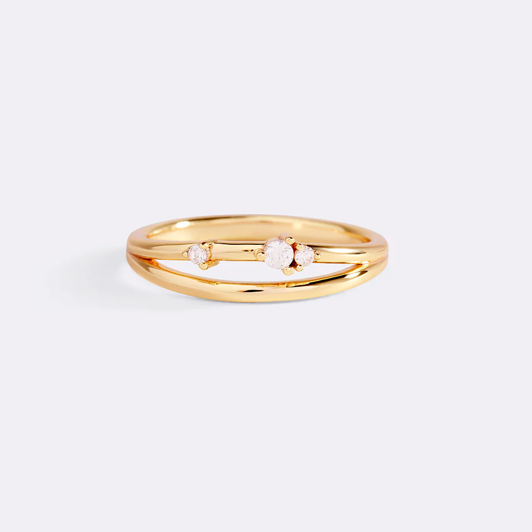 Crescent Moon Diamond Ring - Image 17
