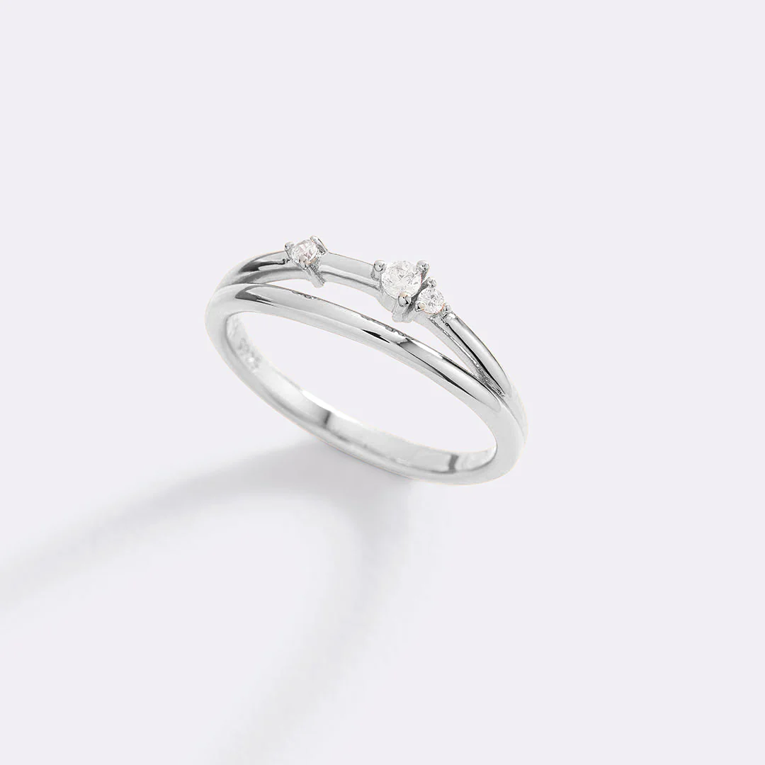Crescent Moon Diamond Ring - Image 19