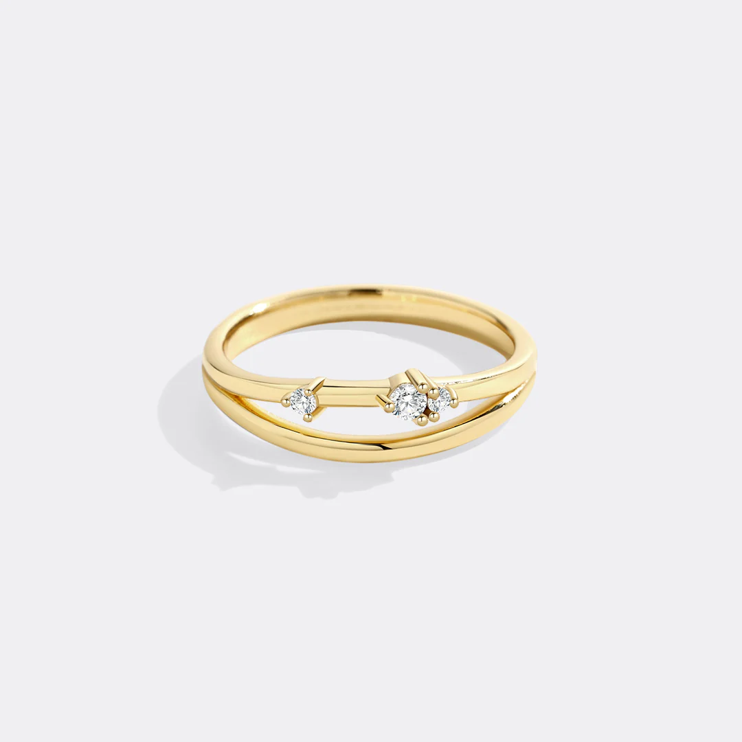 Crescent Moon Diamond Ring - Image 5