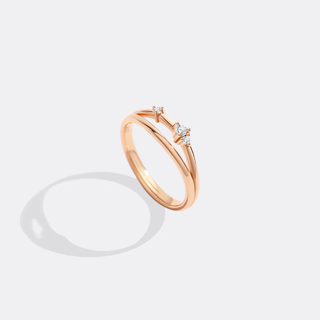 Crescent Moon Diamond Ring - Image 8